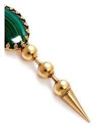 Ela Stone | Green 'perla' Stone Spike Drop Earrings | Lyst