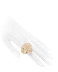 Bibi Van Der Velden | White Frog With Golden Leaf Ring | Lyst