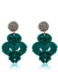 Lulu Frost | Green Katherine Crystal And Resin Earrings | Lyst