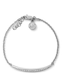 Michael Kors | Metallic Clear Bar Slide Bracelet | Lyst