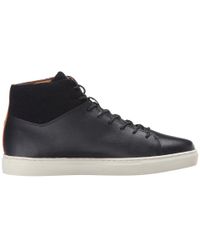 Armani Jeans Blue Saffiano Leather Hi-top for men