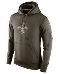 nike men's new orleans saints salute to service therma hoodie