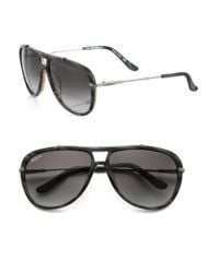 Ferragamo | Brown 60mm Gladiator Aviator Sunglasses for Men | Lyst