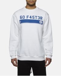 Liam Hodges Go Faster White Crewneck Jumper for men