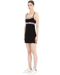 Moschino | Black Rib Cotton Slip Dress | Lyst