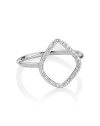 Monica Vinader | Metallic Riva Diamond Hoop Ring | Lyst