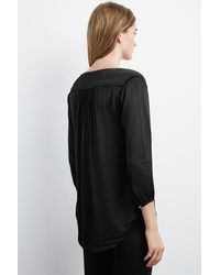 Velvet By Graham & Spencer - Black Traze Satin Popover - Lyst