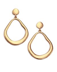 ABS By Allen Schwartz | Metallic Sunset Blvd Doorknocker Earrings | Lyst