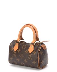 Louis Vuitton Monogram Mini Speedy Handbag in Brown - Lyst