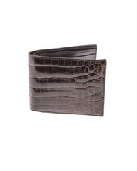 bottega veneta crocodile bi fold wallet in brown for bottega veneta crocodile bi fold wallet in brown for