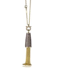 Ferragamo | Metallic Galuchat Fine Jewellery Necklace | Lyst