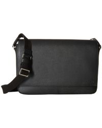 Jack Spade Black Barrow Leather Messenger for men