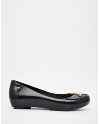 vivienne westwood for melissa orb flat shoes in black