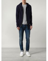 Band Of Outsiders Giant Zip Hoodie In Blue For Men Lyst Band Of Outsiders Giant Zip Hoodie In Blue For Men Lyst