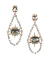 Alexis Bittar | Multicolor Shadow Star Black Mother-of-pearl Doublet Drop Earrings | Lyst