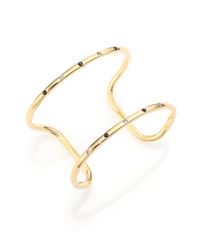 Elizabeth and James | Metallic Mila Black Spinel & White Topaz Cuff Bracelet | Lyst