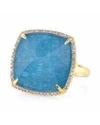 Anne Sisteron - Metallic 14kt Rose Gold Moonstone Sunburst Diamond Cocktail Ring - Lyst