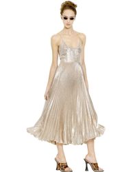 Rochas | Metallic Silk Polyester Lamè Dress | Lyst