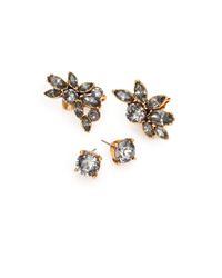 Oscar de la Renta | Metallic Crystal Ear Cuffs & Stud Earrings Set | Lyst