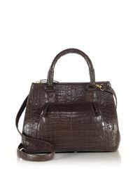 Nancy Gonzalez | Animal Medium Crocodile Plisse Satchel | Lyst