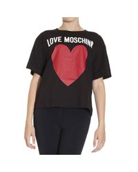 Love Moschino | Black T-shirt | Lyst