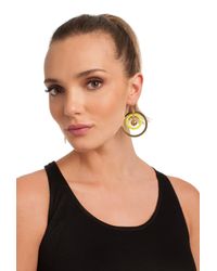 Trina Turk | Metallic Sw Frontal Hoop Earring | Lyst