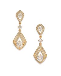Adriana Orsini | Metallic Athena Kite Double-drop Earrings/goldtone | Lyst