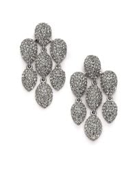 Adriana Orsini | Metallic Pavé Crystal Chandelier Earrings/silvertone | Lyst