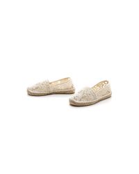 tory burch espadrille white