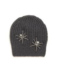 Jennifer Behr | Gray Double Spider Merino Wool & Silk Beanie | Lyst