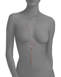 Alexis Bittar | Pink Miss Havisham Jagged Tassel Pendant Necklace | Lyst