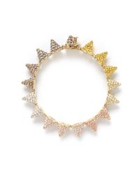 Eddie Borgo | Metallic Crystal Pavé Small Cone Bracelet | Lyst