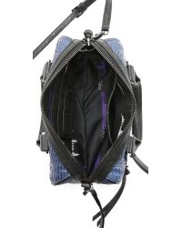 Botkier Python Embossed Logan Satchel - Blue