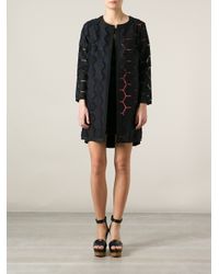 MILLY Black Hexagon Panel Jacket