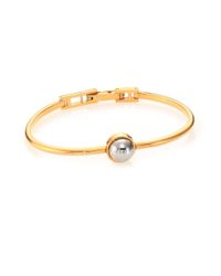 Marc By Marc Jacobs | Metallic Cabochon Two-tone Bangle Bracelet | Lyst