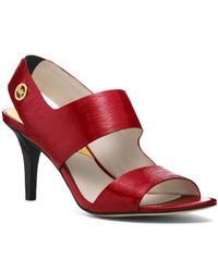 mk red sandals