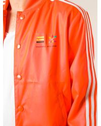 orange adidas bomber jacket