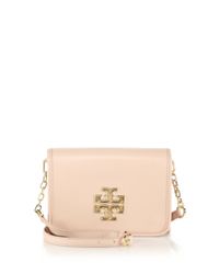 Tory Burch | Natural Britten Leather Combo Crossbody Bag | Lyst