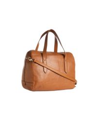 Fossil Leather Sydney Satchel In Camel Natural Lyst