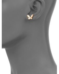 kate spade new york | Metallic All A Flutter Mother-of-pearl Stud Earrings | Lyst