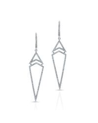 Anne Sisteron - 14kt White Gold Diamond Triangle Earrings - Lyst