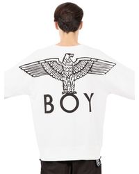 BOY London | White Boy Eagle Printed Cotton Sweatshirt | Lyst