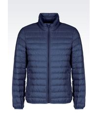Armani Jeans | Blue Ultra Light Down Jacket With Special Packaging for Men | Lyst
