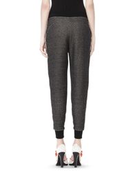 Alexander Wang Gray Cotton Twill French Terry Sweatpants