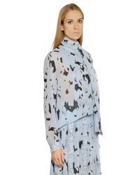 Proenza Schouler Purple Feather Print Blouse