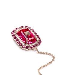 Valentino | Pink Chain Helix Cuff Single Rhinestone Earring | Lyst