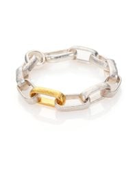 Gurhan | Metallic Hoopla 24k Yellow Gold & Sterling Silver Geometric Link Bracelet | Lyst