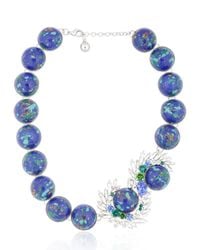 Shourouk | Marble Blue Necklace | Lyst