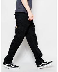Carhartt WIP Cotton Aviation Cargo Pants - Black Rinsed for Men | Lyst