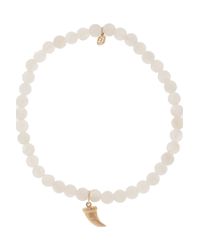 Sydney Evan | White Moonstone Horn Bracelet | Lyst